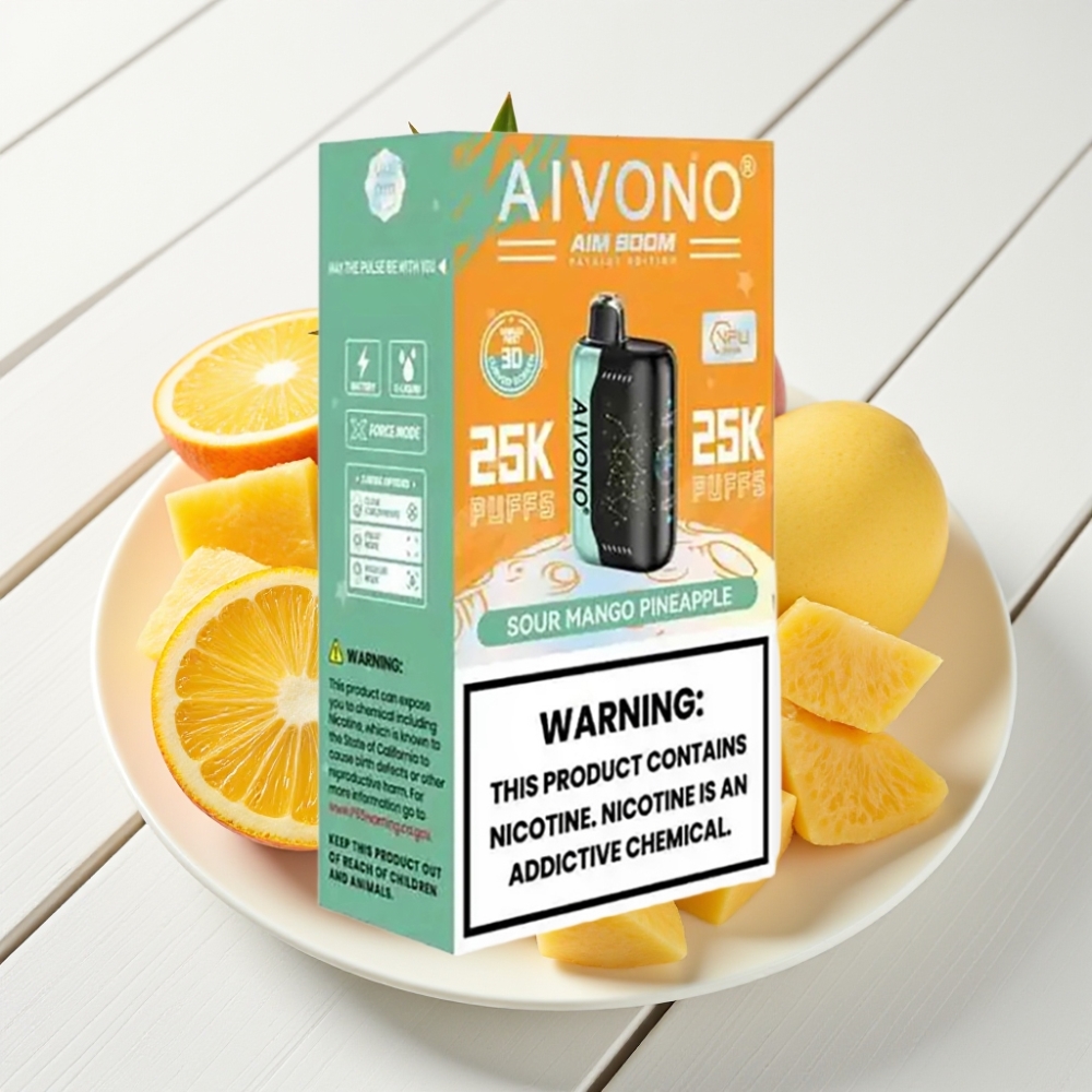 Aivono Aim Boom 25000 Puffs Descartável Sabor Manga Azeda Abacaxi 28ml 650mAh