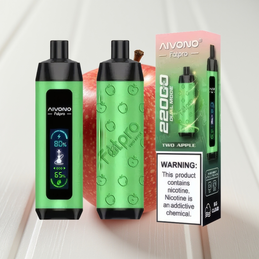Aivono AIM FATPRO 22000 Puffs Duas Maçãs Recarregável 28ml 0.6ohm Dual Modes