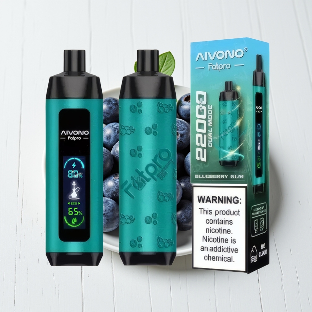 Aivono AIM FATPRO 22000 Puffs Recarregável Sabor Mirtilo Arma 28ml 0.6ohm