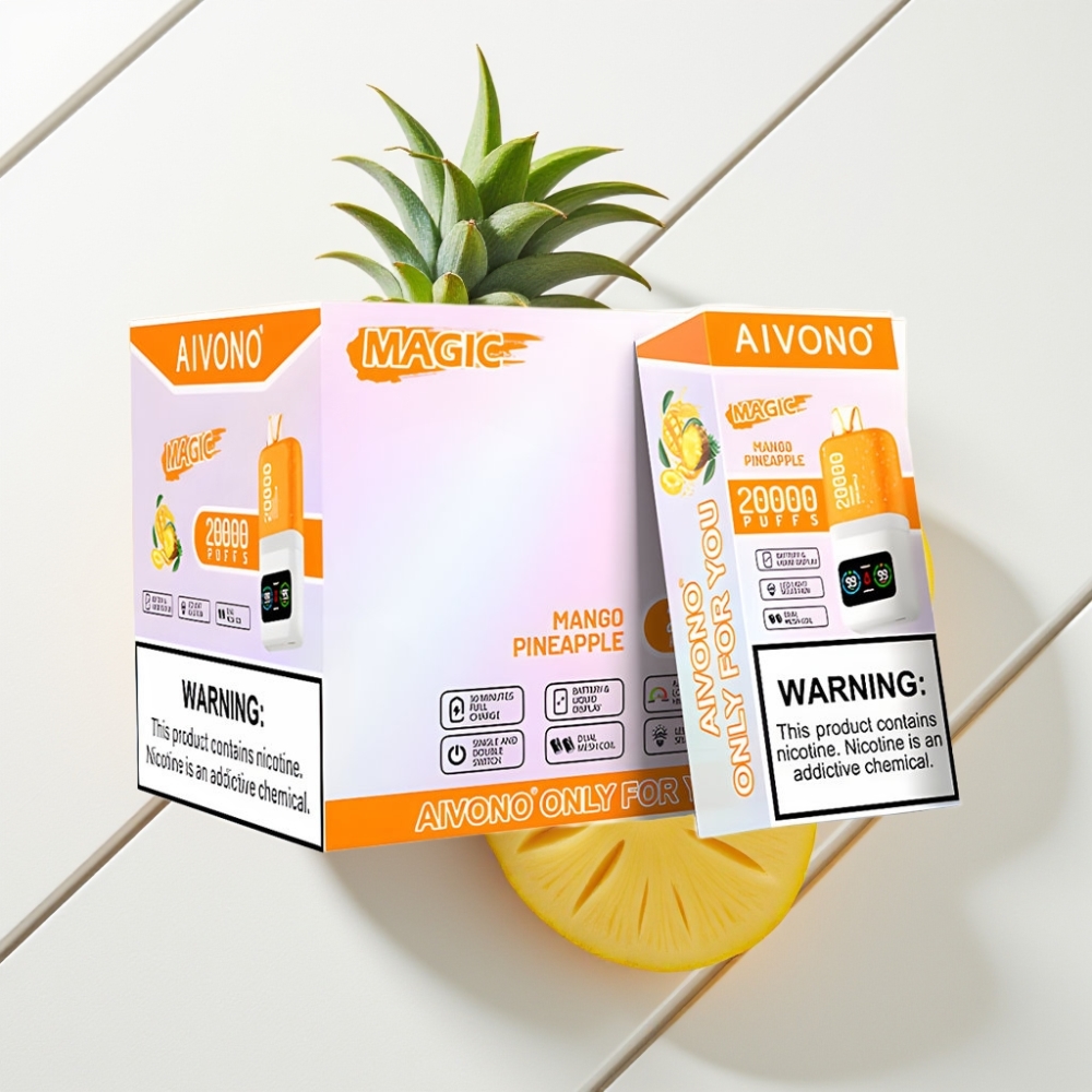 Aivono AIM MAGIC 20000 Puffs Disposable Vape Manga Abacaxi com 26ml E-líquido e Bateria 600mAh
