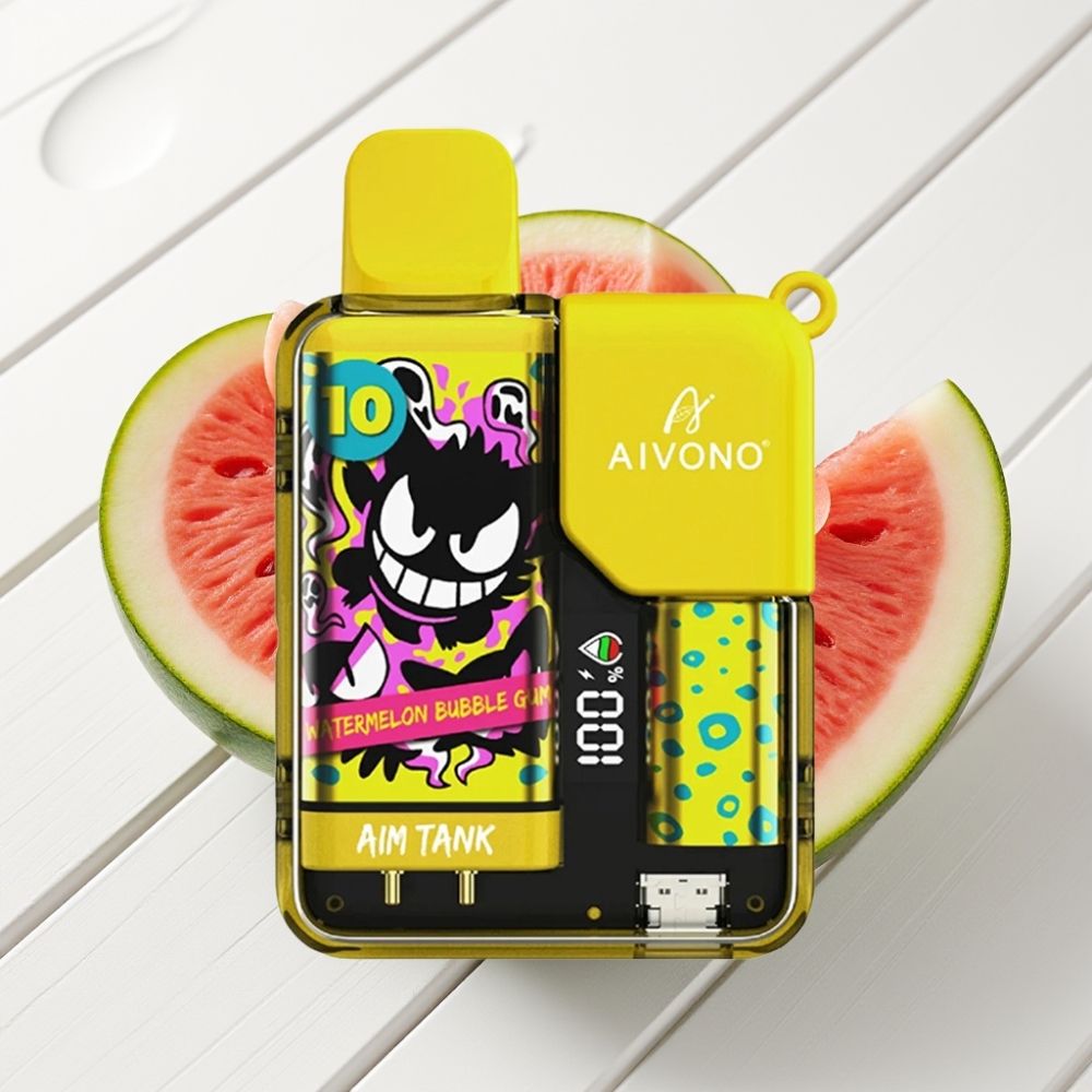 Aivono AIM-TANK 9500 Puffs 18ml Chiclete de Melancia LCD 650mAh 1.2ohm