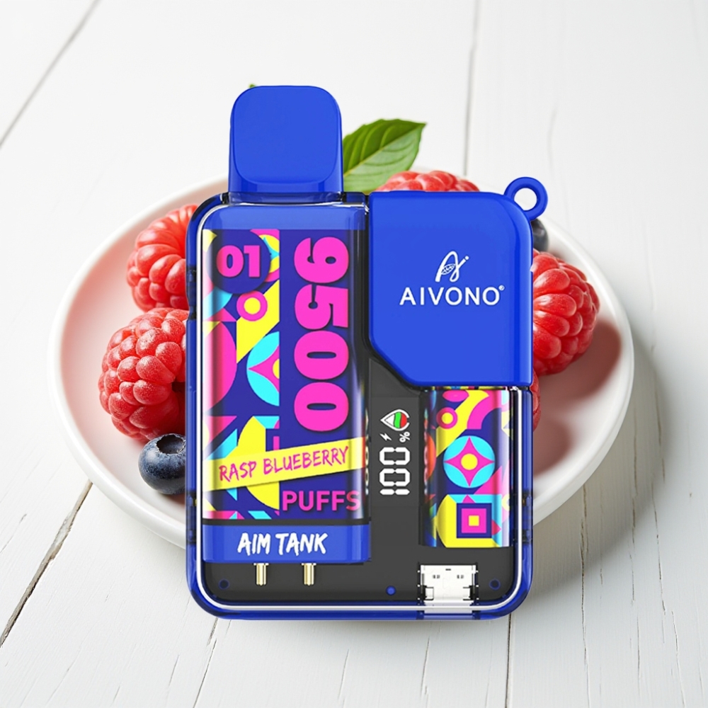 Aivono AIM-TANK 9500 Puffs 18ml LCD 1.2ohm Framboesa Mirtilo