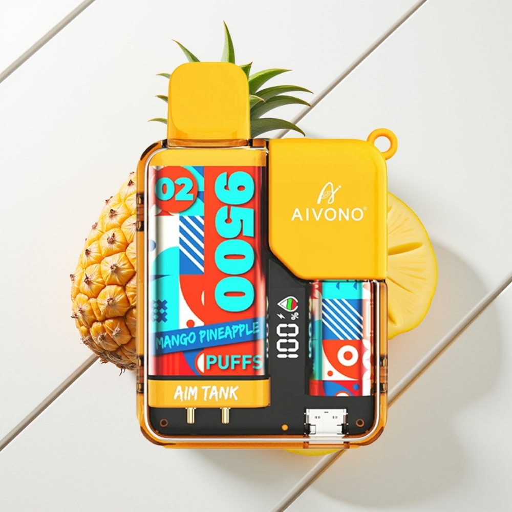 Aivono AIM-TANK 9500 Puffs 18ml LCD Manga Abacaxi