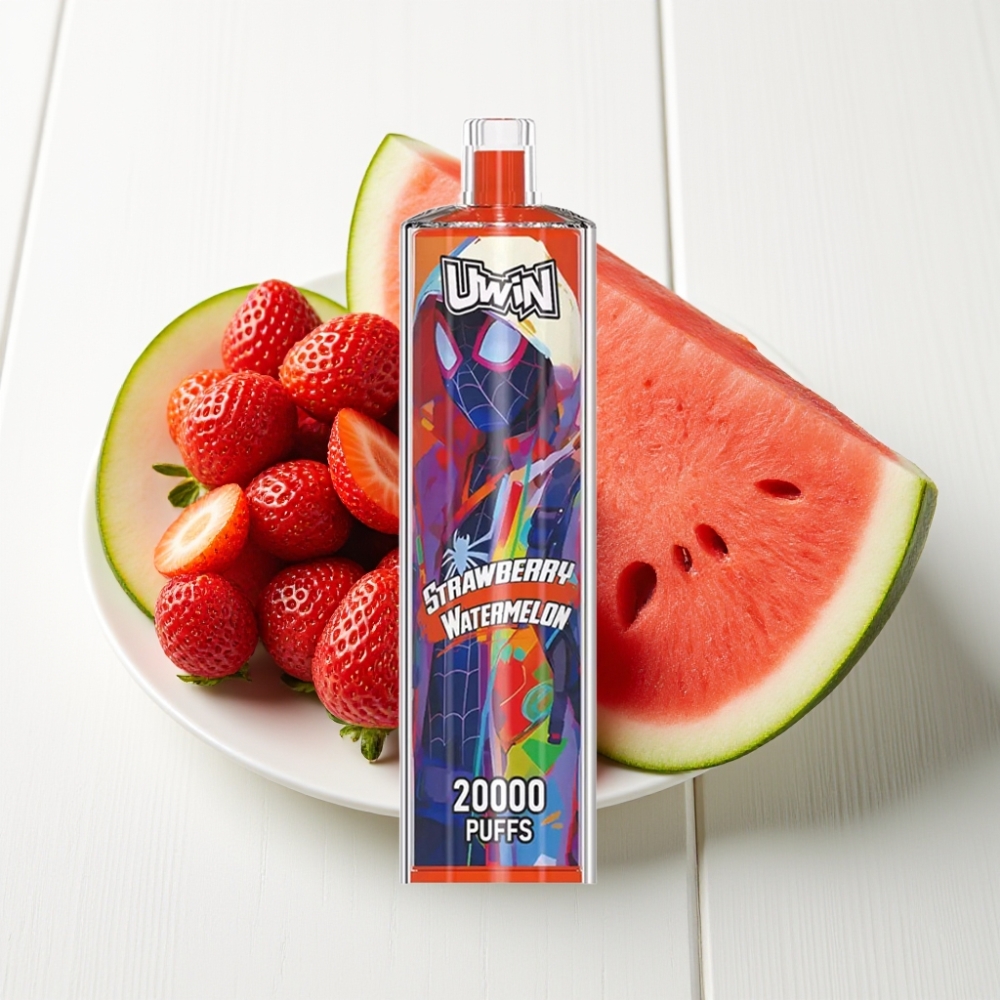 Uwin Shisha Hookah Crystal 20000 Puffs Morango Melancia 22ml 650mAh Tipo-C Mesh