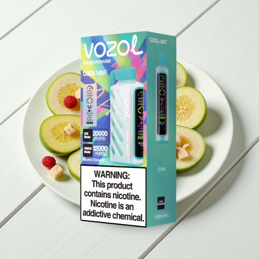 VOZOL Gear Power 20000 Puffs Menta Refrescante S.i.L.C. Tech Dual Mesh Coil 20mL
