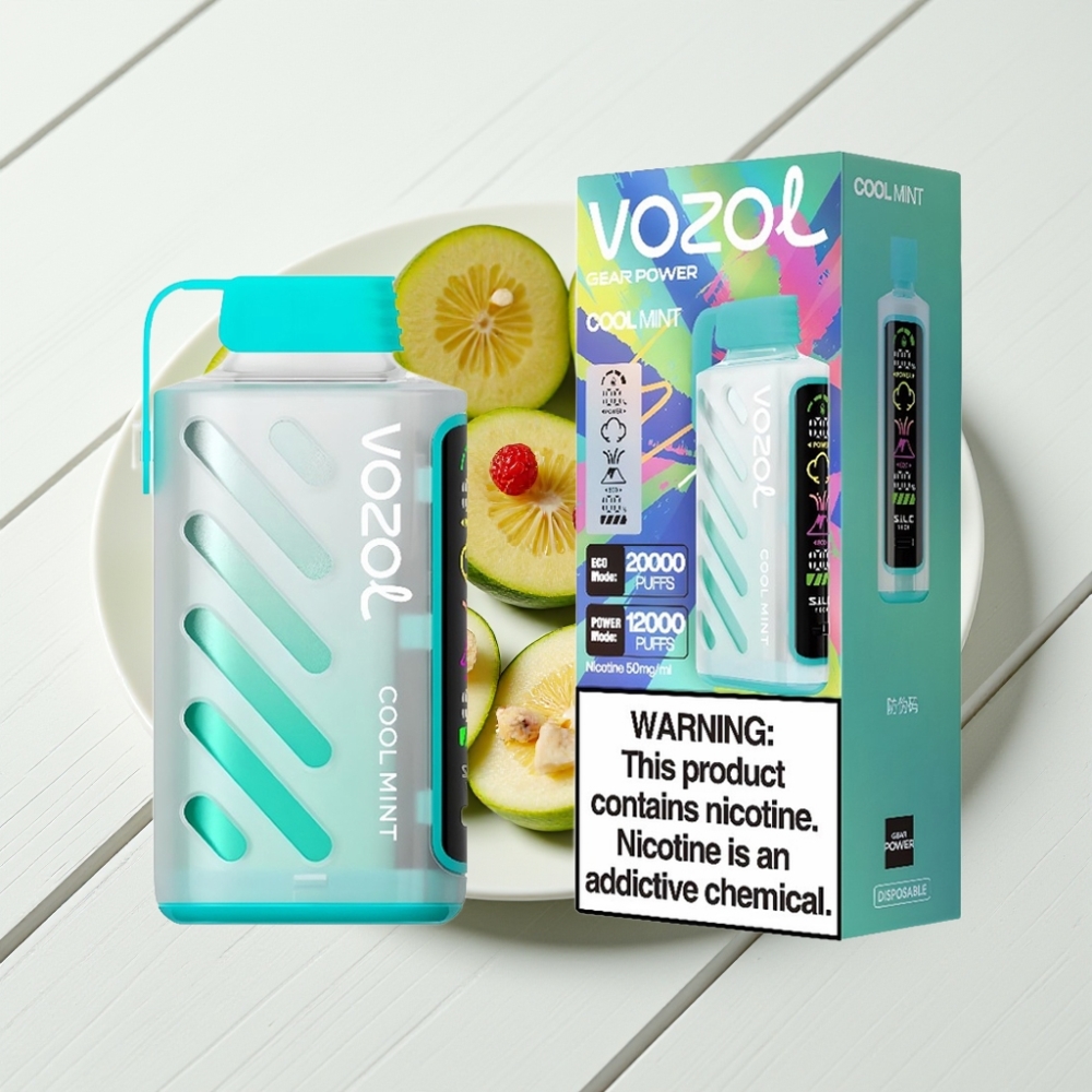 VOZOL Gear Power 20000 Puffs Menta Refrescante S.i.L.C. Tech Dual Mesh Coil 20mL