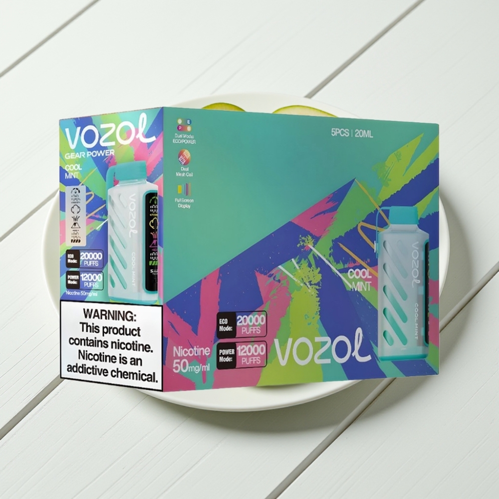 VOZOL Gear Power 20000 Puffs Menta Refrescante S.i.L.C. Tech Dual Mesh Coil 20mL