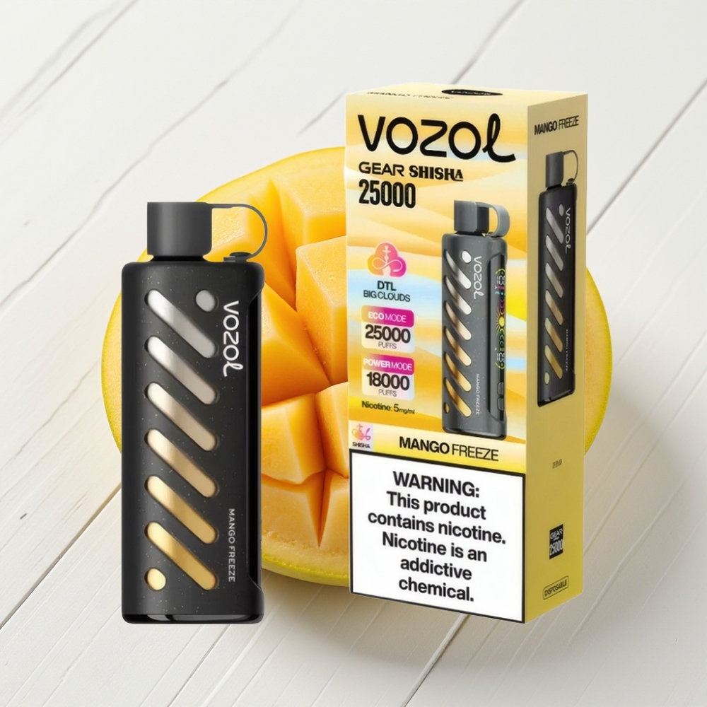VOZOL Gear Shisha 25000 Puffs Manga Gelada com S.i.L.C Tech e Dual Mesh