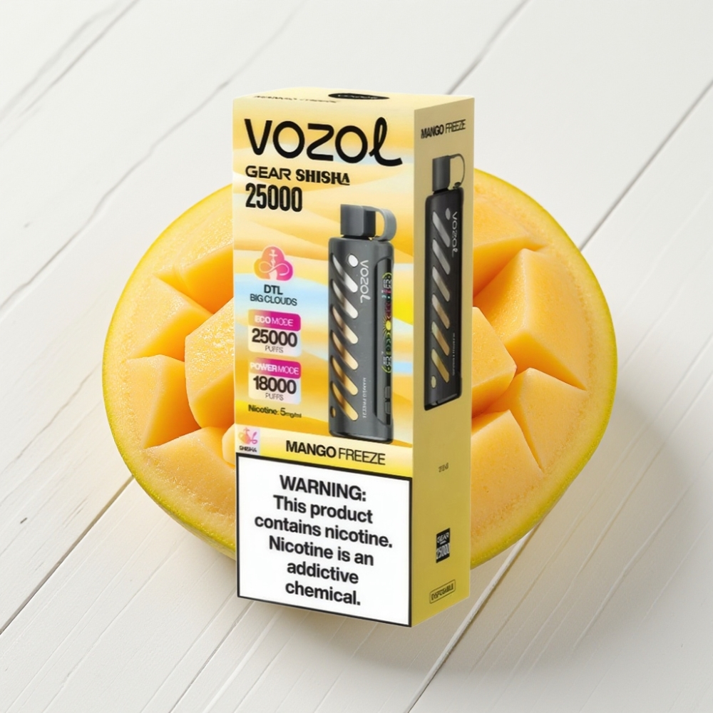 VOZOL Gear Shisha 25000 Puffs Manga Gelada com S.i.L.C Tech e Dual Mesh