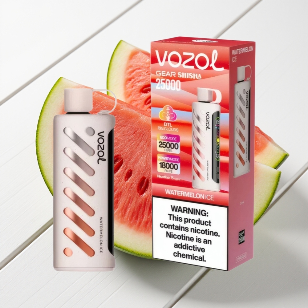 VOZOL Gear Shisha 25000 Puffs S.i.L.C Tech Dual Mesh Melancia Gelo