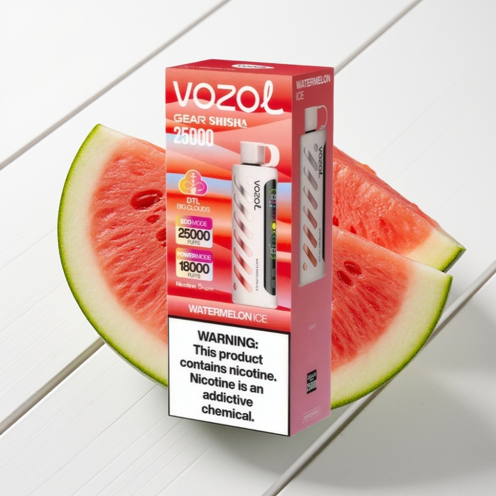 VOZOL Gear Shisha 25000 Puffs S.i.L.C Tech Dual Mesh Melancia Gelo