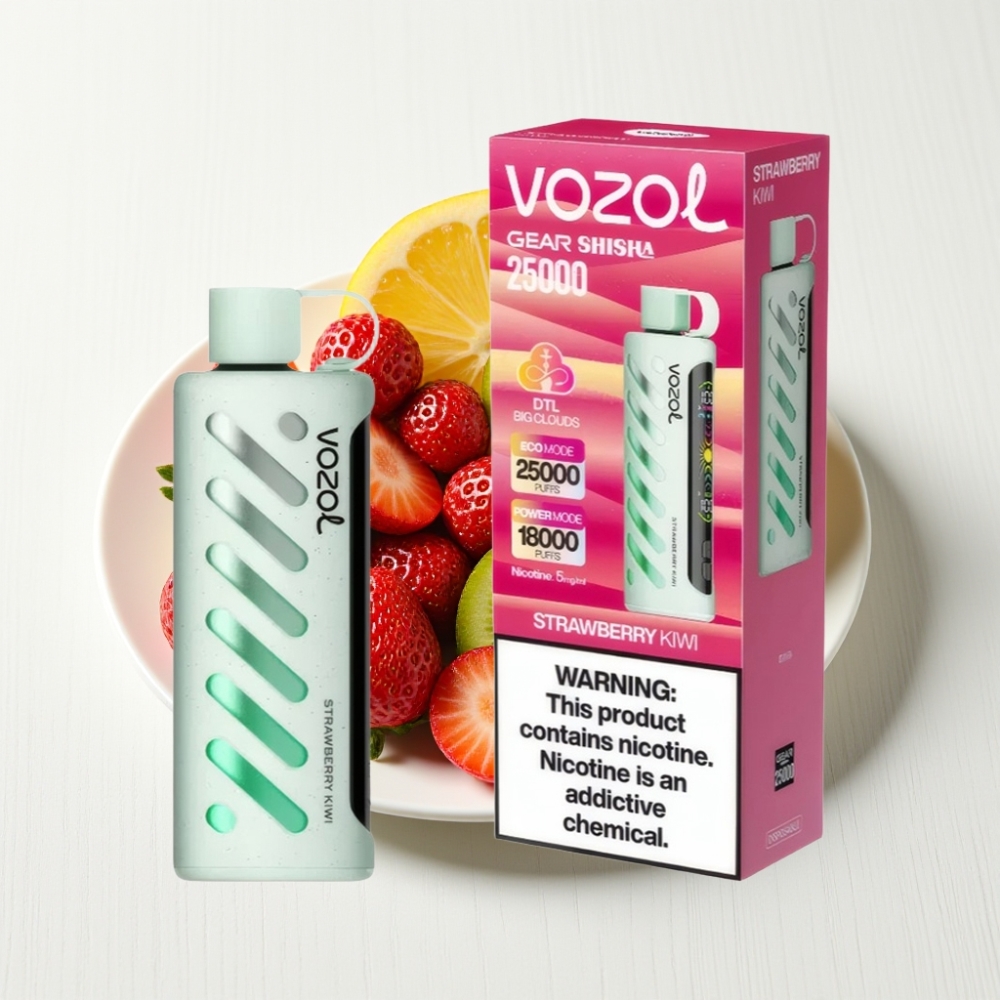 VOZOL Gear Shisha 25000 Puffs S.i.L.C Tech Morango Kiwi Dual Mesh