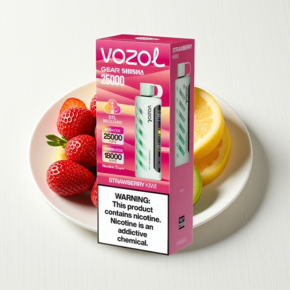 VOZOL Gear Shisha 25000 Puffs S.i.L.C Tech Morango Kiwi Dual Mesh