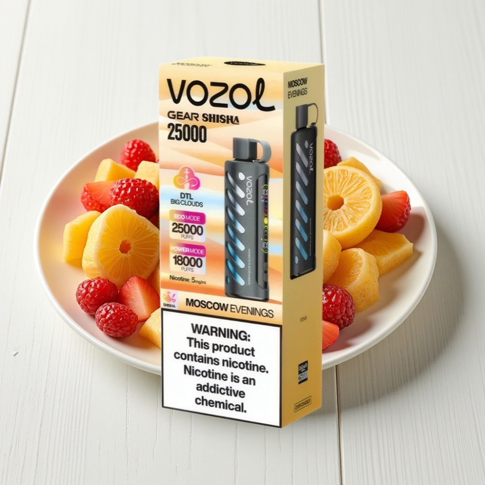 VOZOL Gear Shisha 25000 Puffs Vaporizador Descobrável Noites de Moscou com S.i.L.C Tech e Dual Mesh