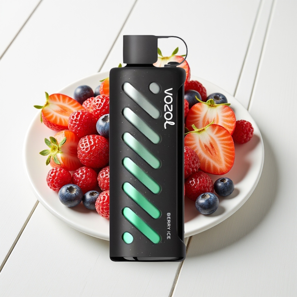 VOZOL Gear Shisha 25000 Puffs com Sabor Berry Ice, S.i.L.C Tech, 1000mAh, 5mg/ml