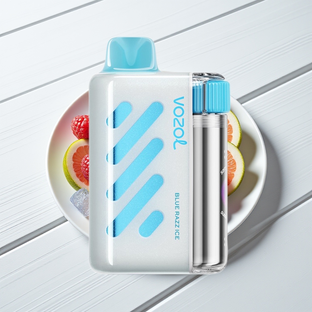 VOZOL VISTA 40000 Puffs Vape Recarregável MTL Sabor Blue Razz Ice 2% Nicotina